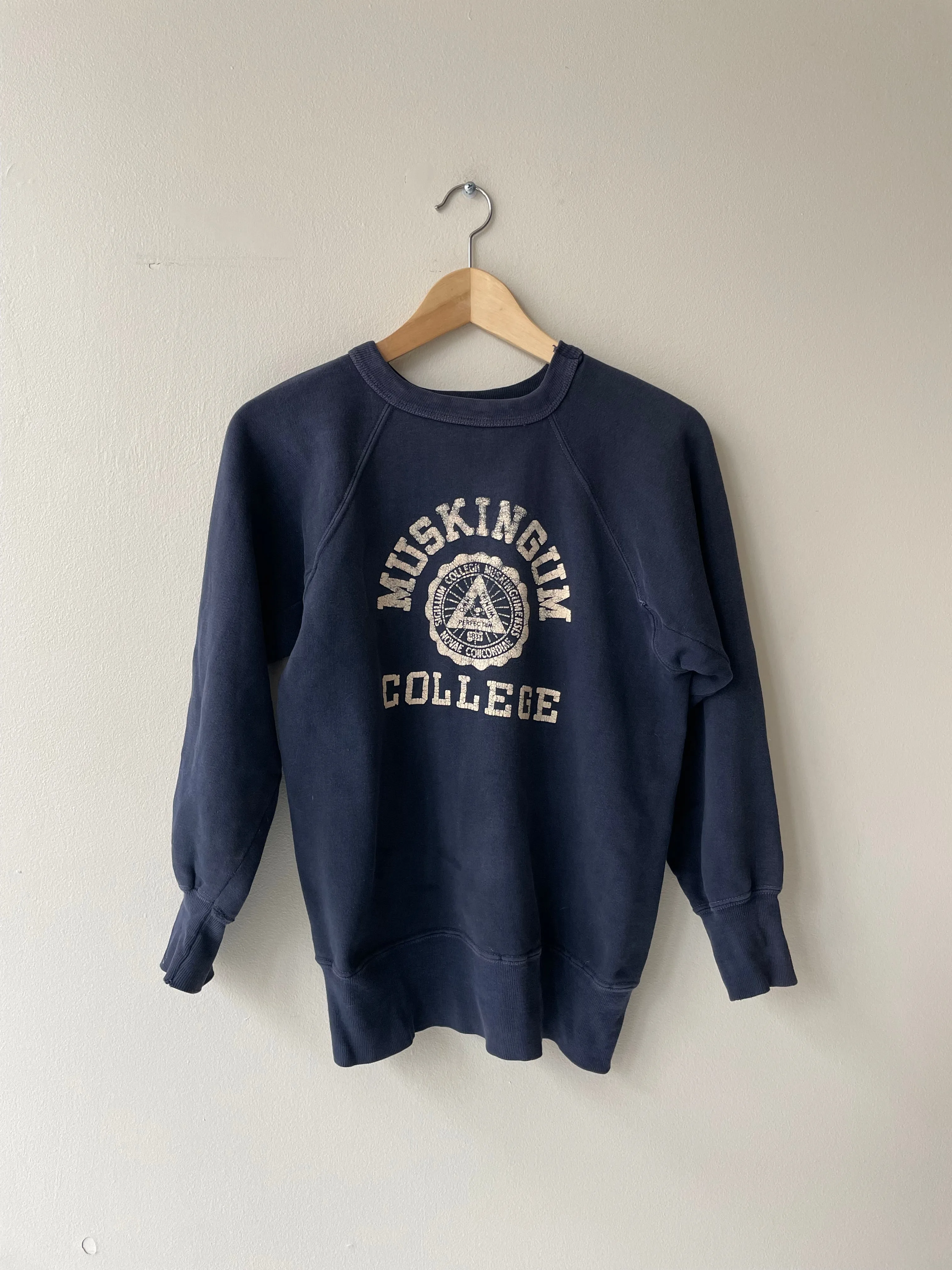 1960s Muskingum College Raglan