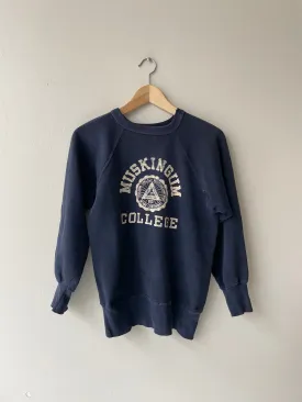 1960s Muskingum College Raglan