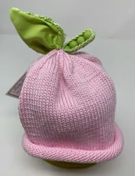 6-9 M Light Pink Cotton Knit Sweet Pea Hat