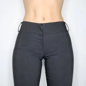 90s Dark Gray Flared Pants (S)