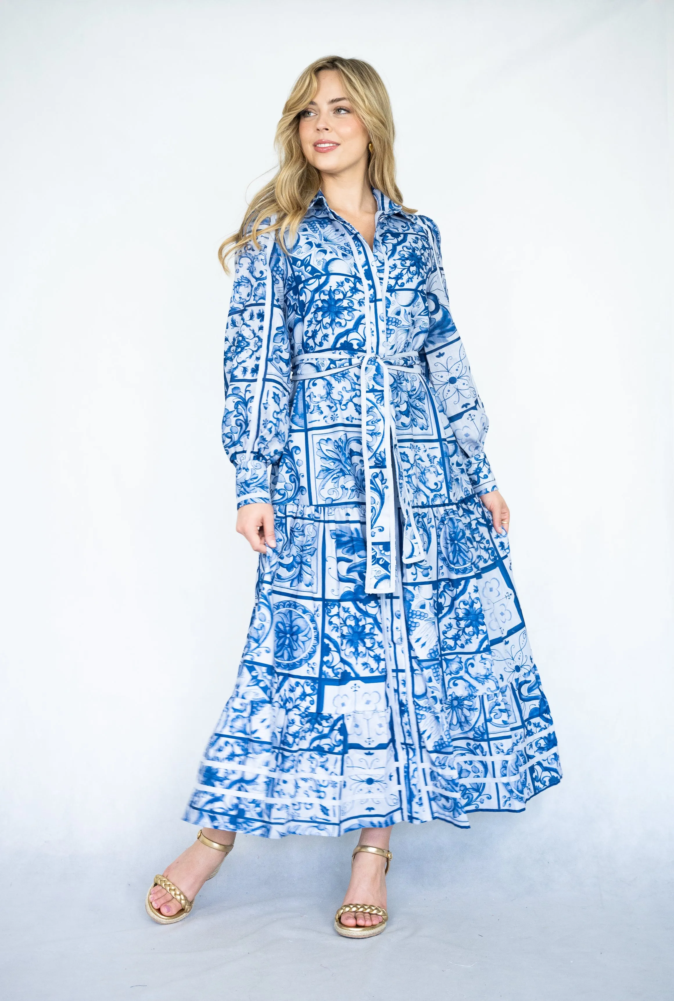 Athena Long  Dress  | Navy