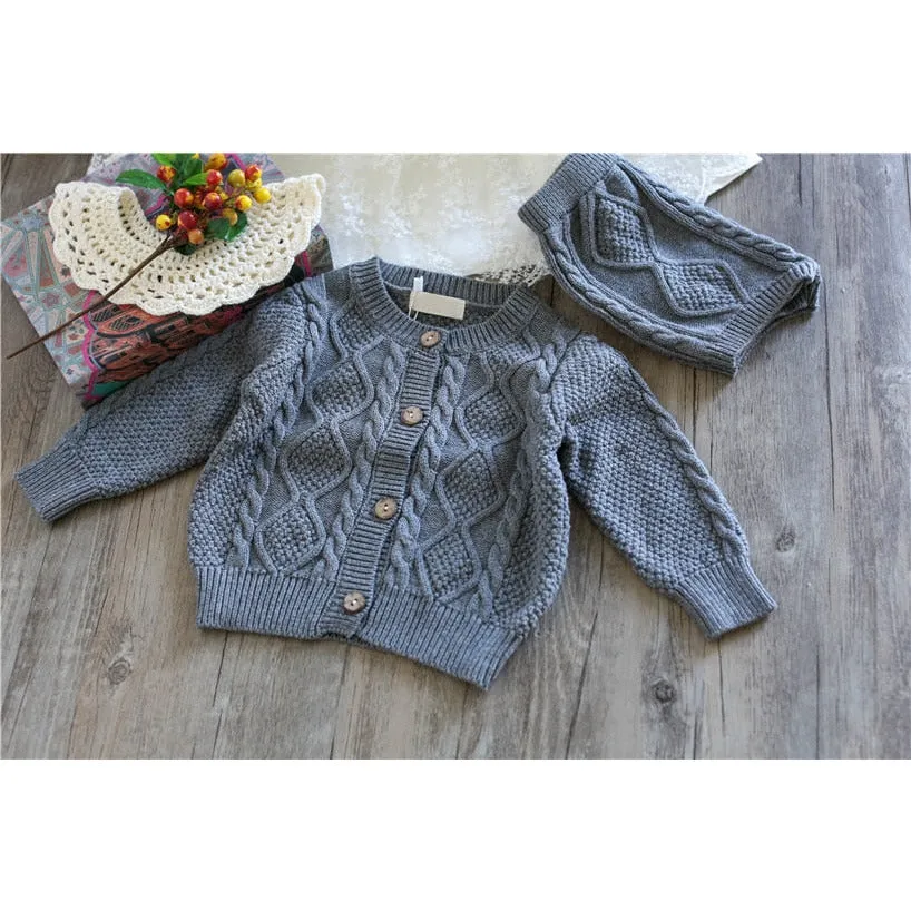 Baby Knit Cardigan   Shorts Suit