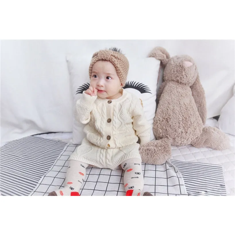 Baby Knit Cardigan   Shorts Suit