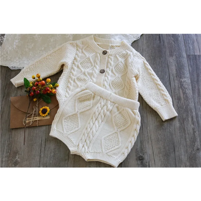 Baby Knit Cardigan   Shorts Suit