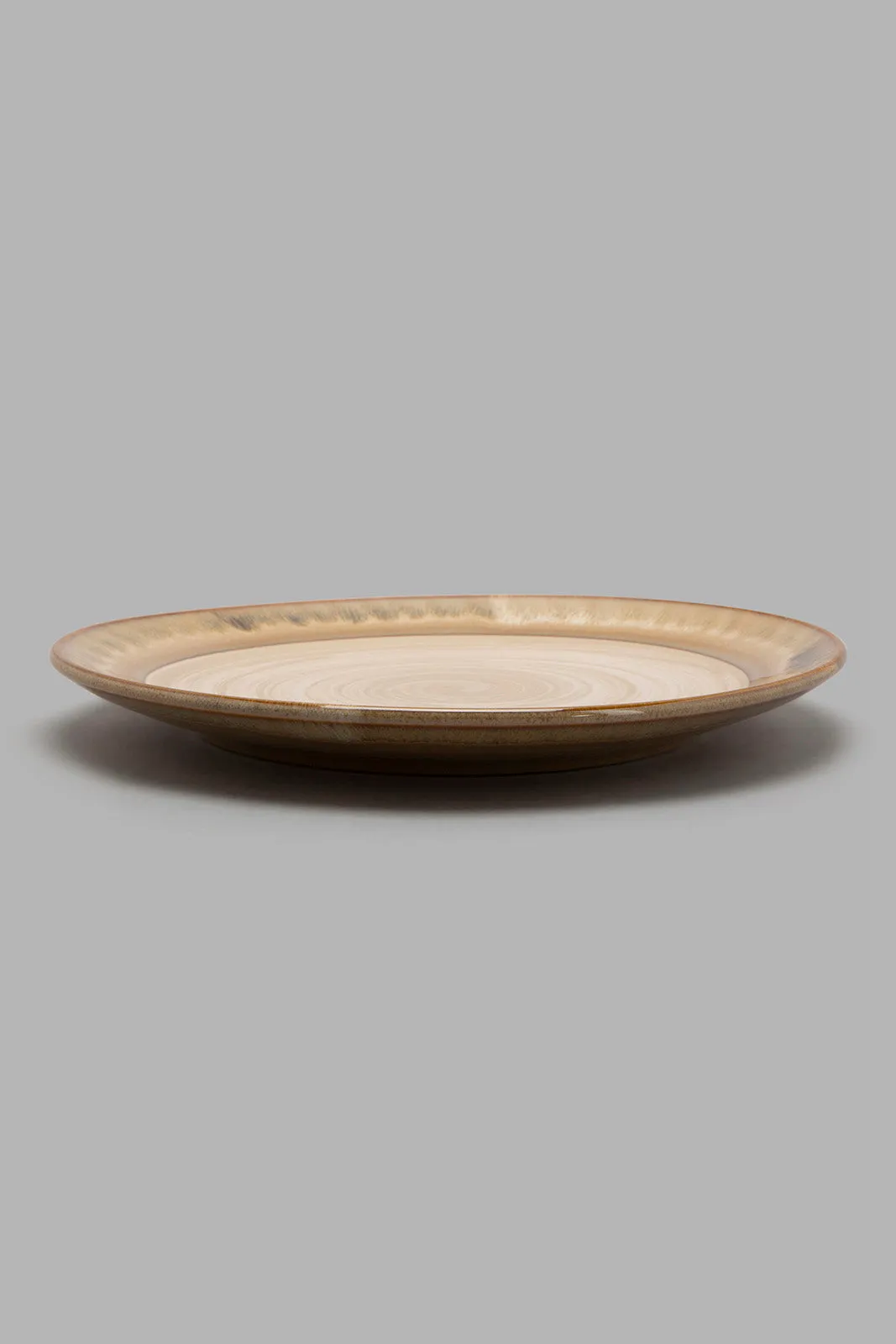 Beige Decal Dinner Plate