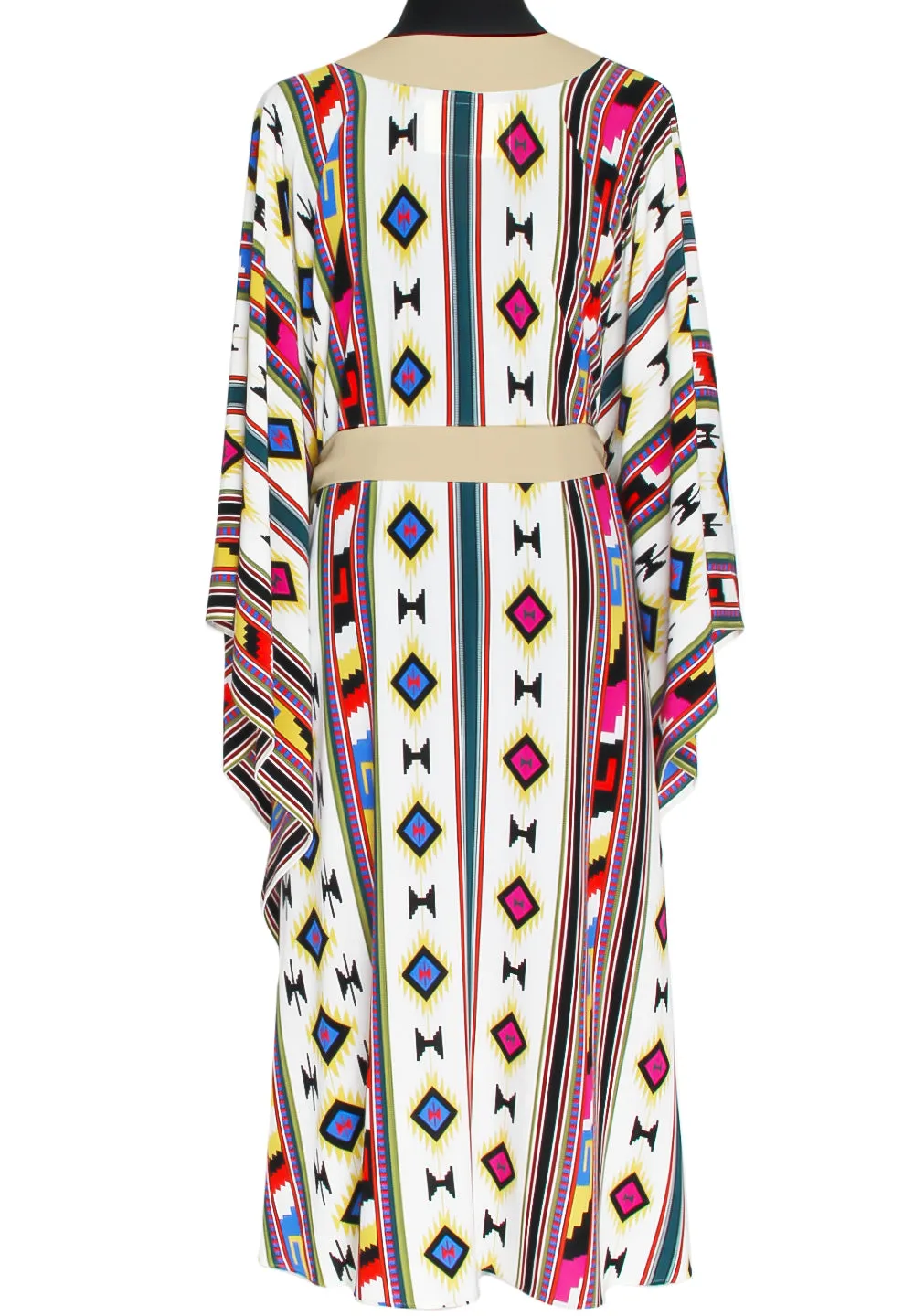 Boho - Pink Navajo Kimono (Beige)
