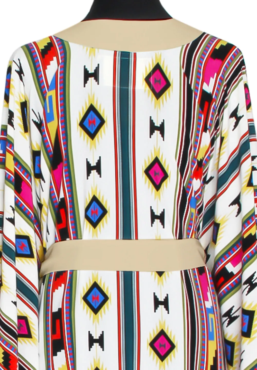 Boho - Pink Navajo Kimono (Beige)