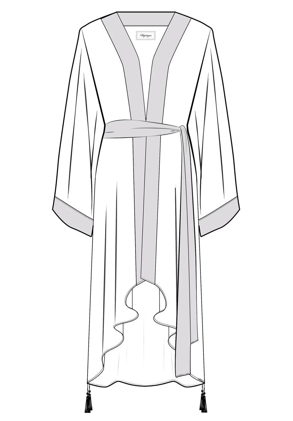 Boho - Pink Navajo Kimono (Beige)