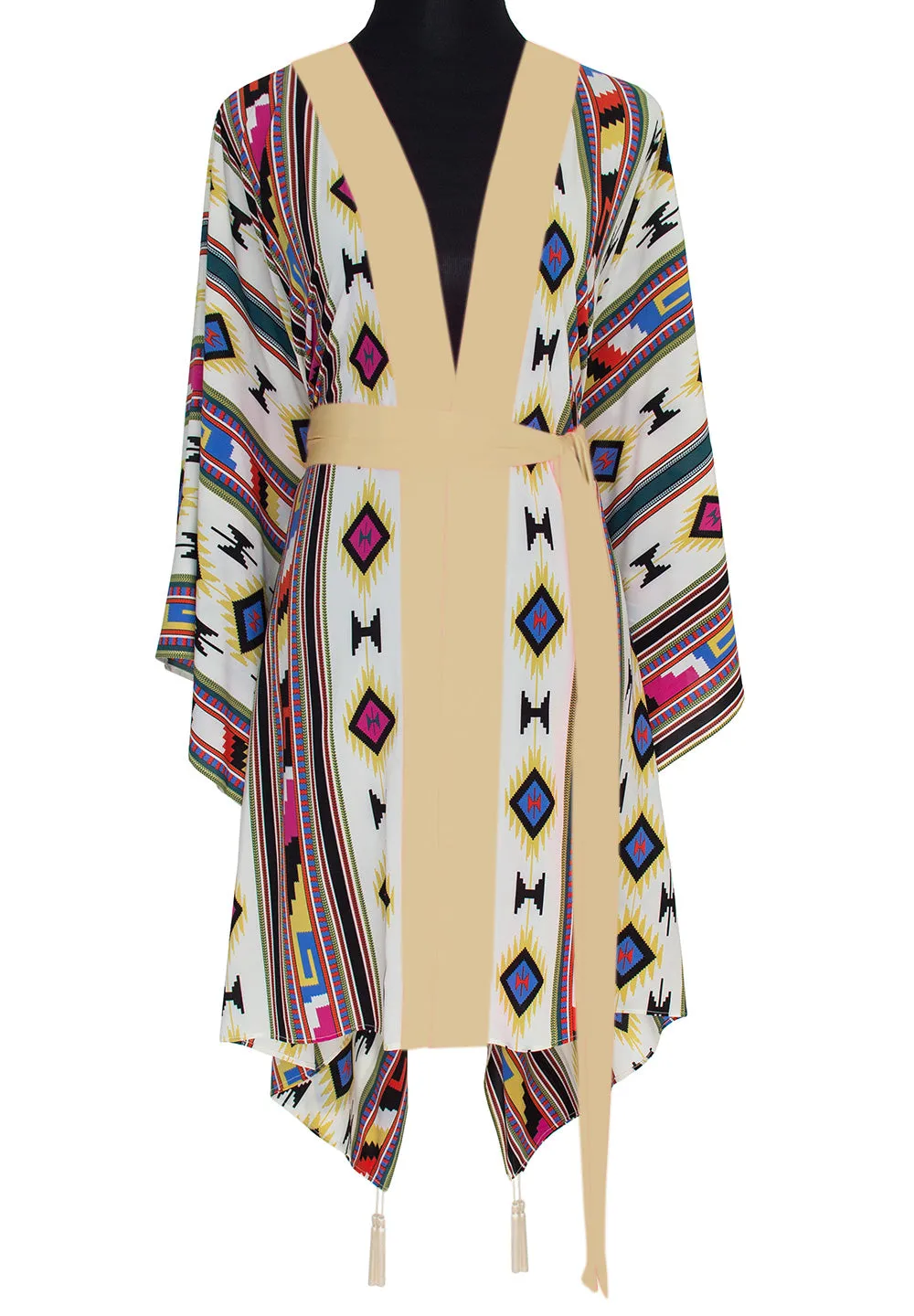 Boho - Pink Navajo Kimono Wings (Beige)