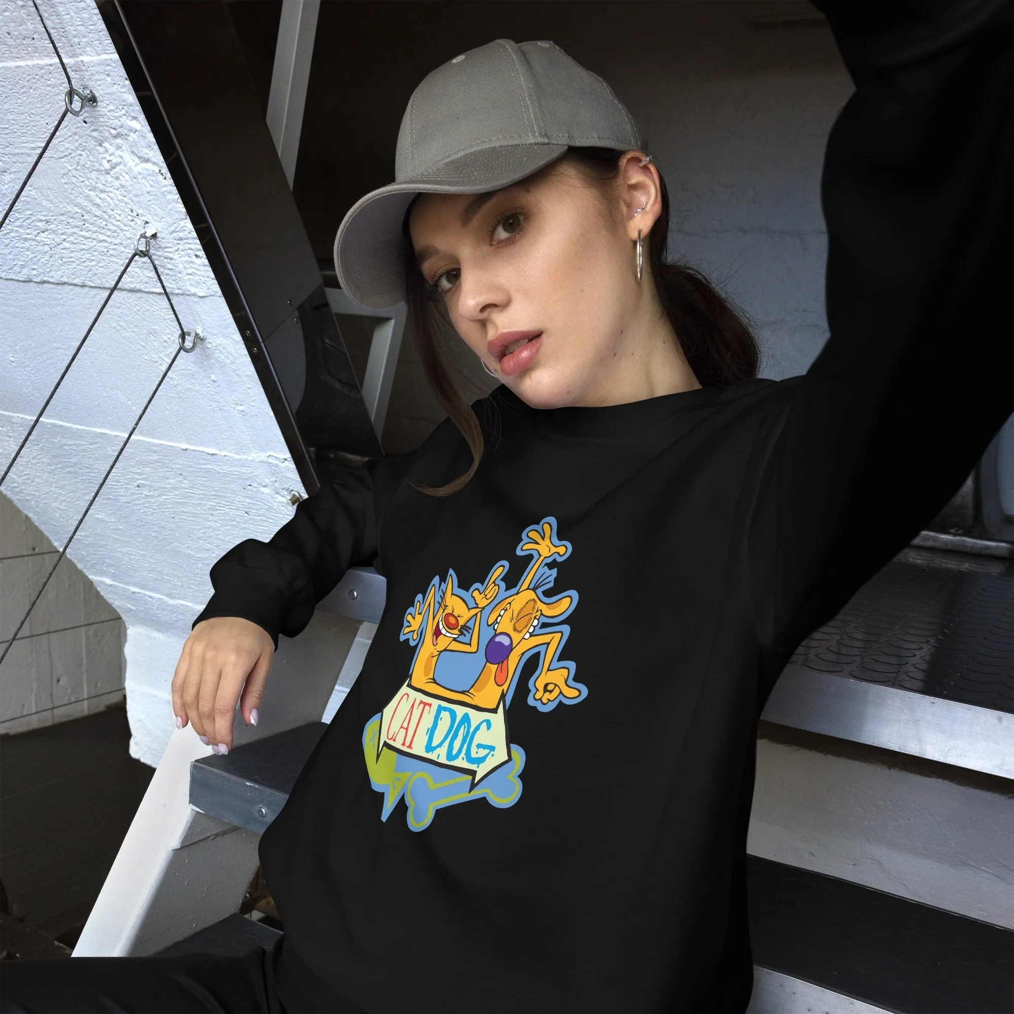 CatDog Dance Adult Crewneck Sweatshirt