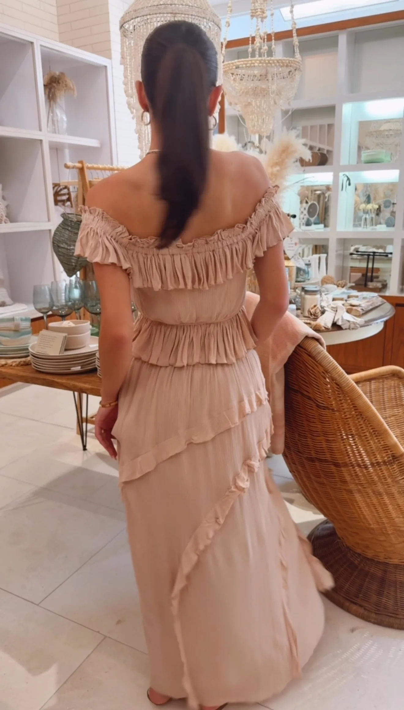 Champagne Toast ruffle skirt