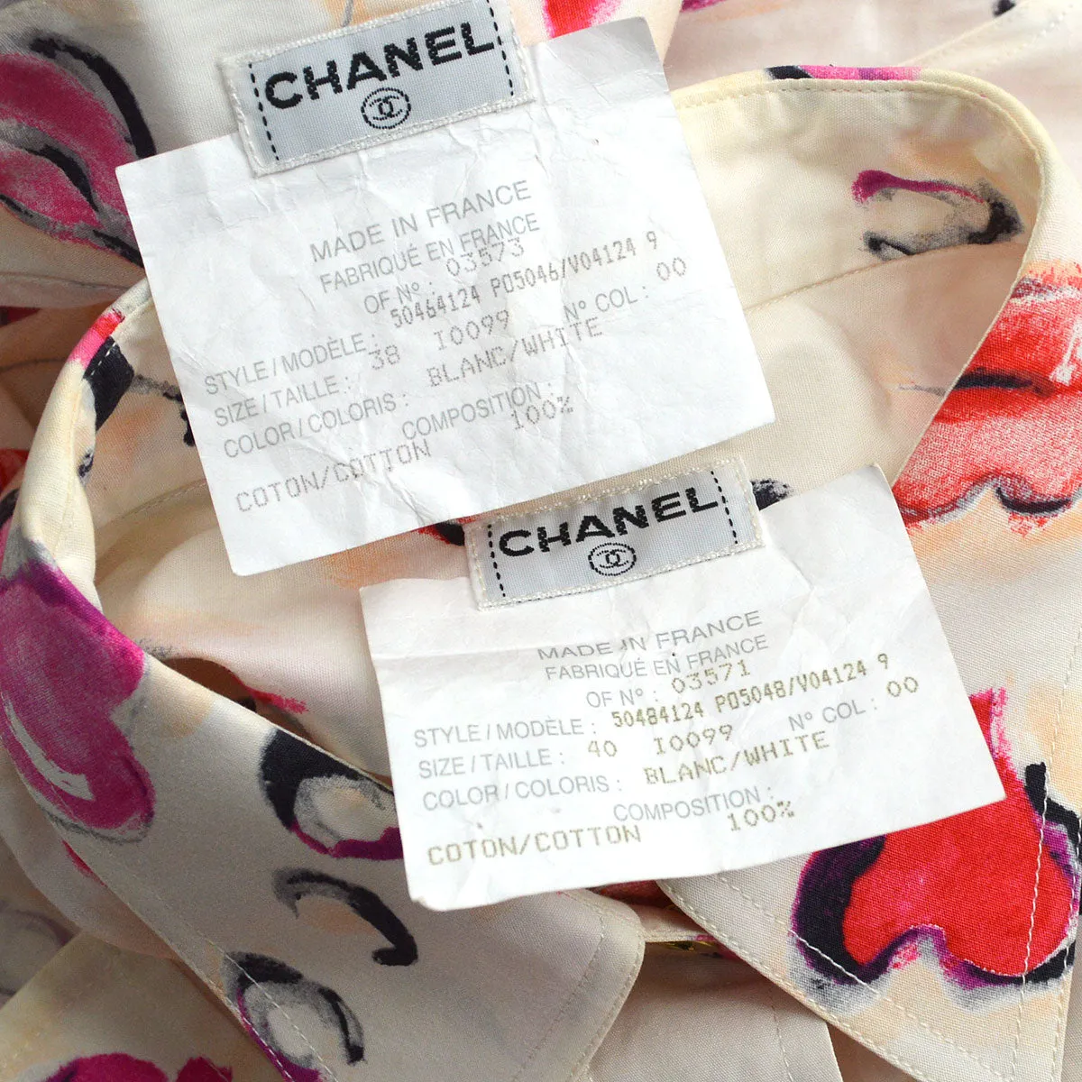 Chanel 1995 Spring graphic-print shirt and shorts set #40 #38