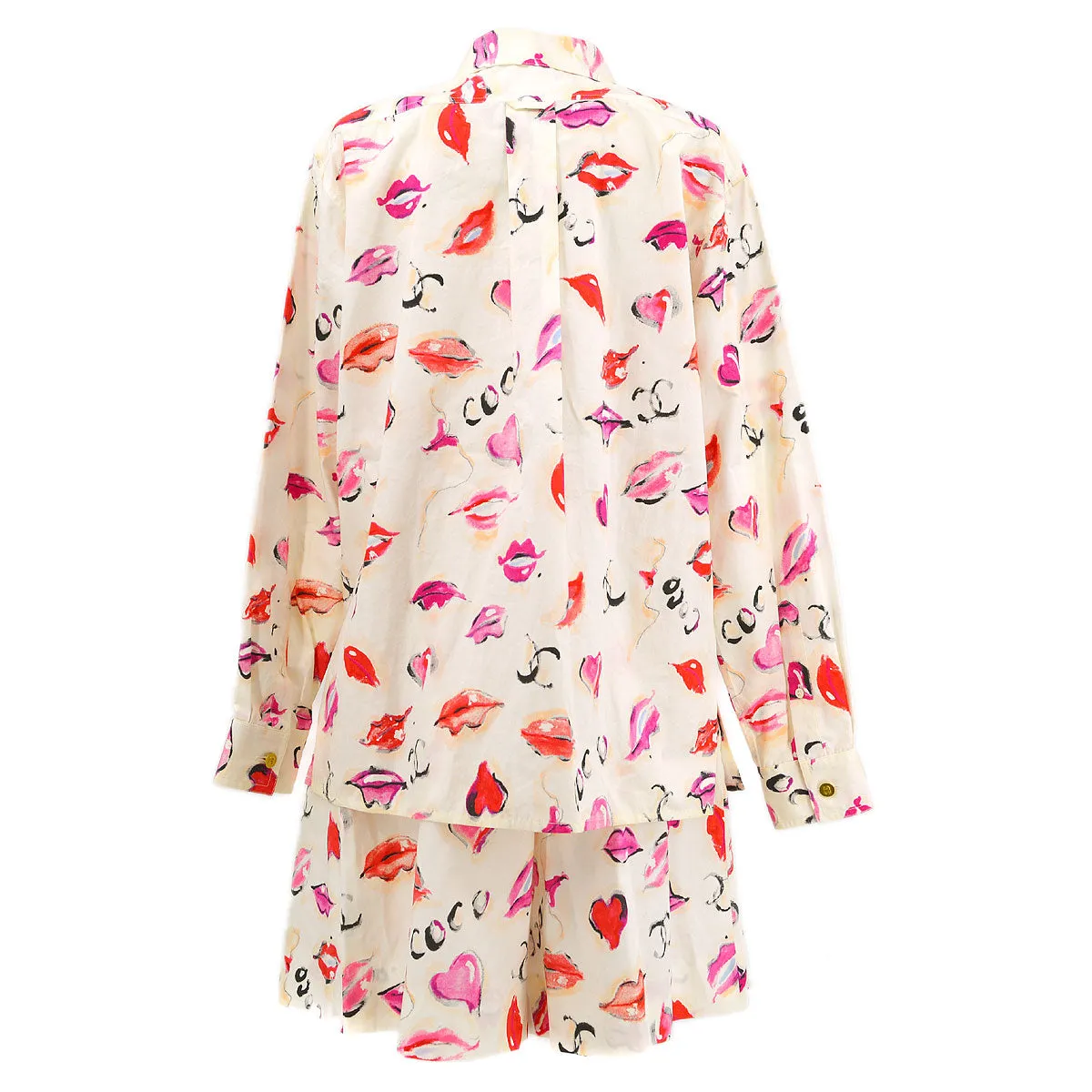 Chanel 1995 Spring graphic-print shirt and shorts set #40 #38
