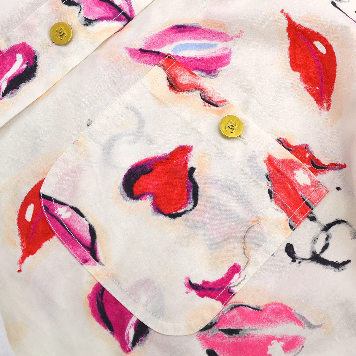 Chanel 1995 Spring graphic-print shirt and shorts set #40 #38