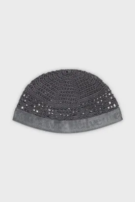 Charcoal Cotton Kuwaiti Kufi