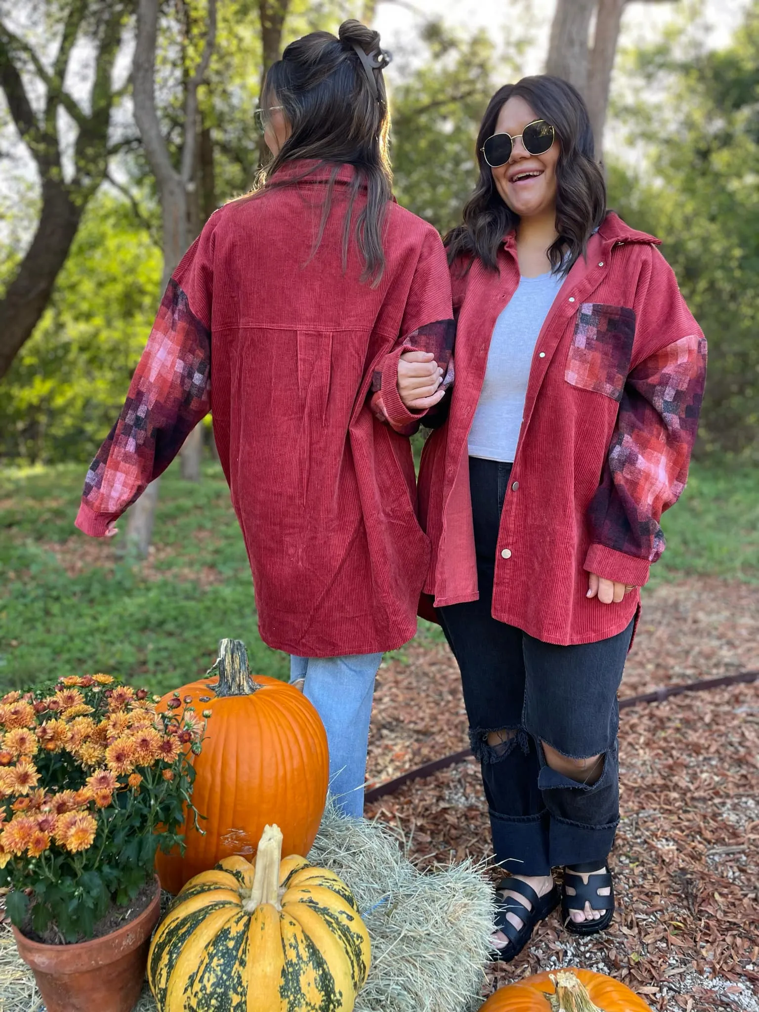 Corduroy Checkered Shacket