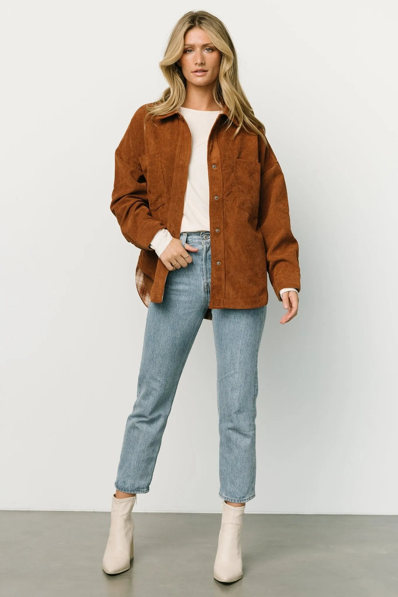 Davis Corduroy Shacket | Spice