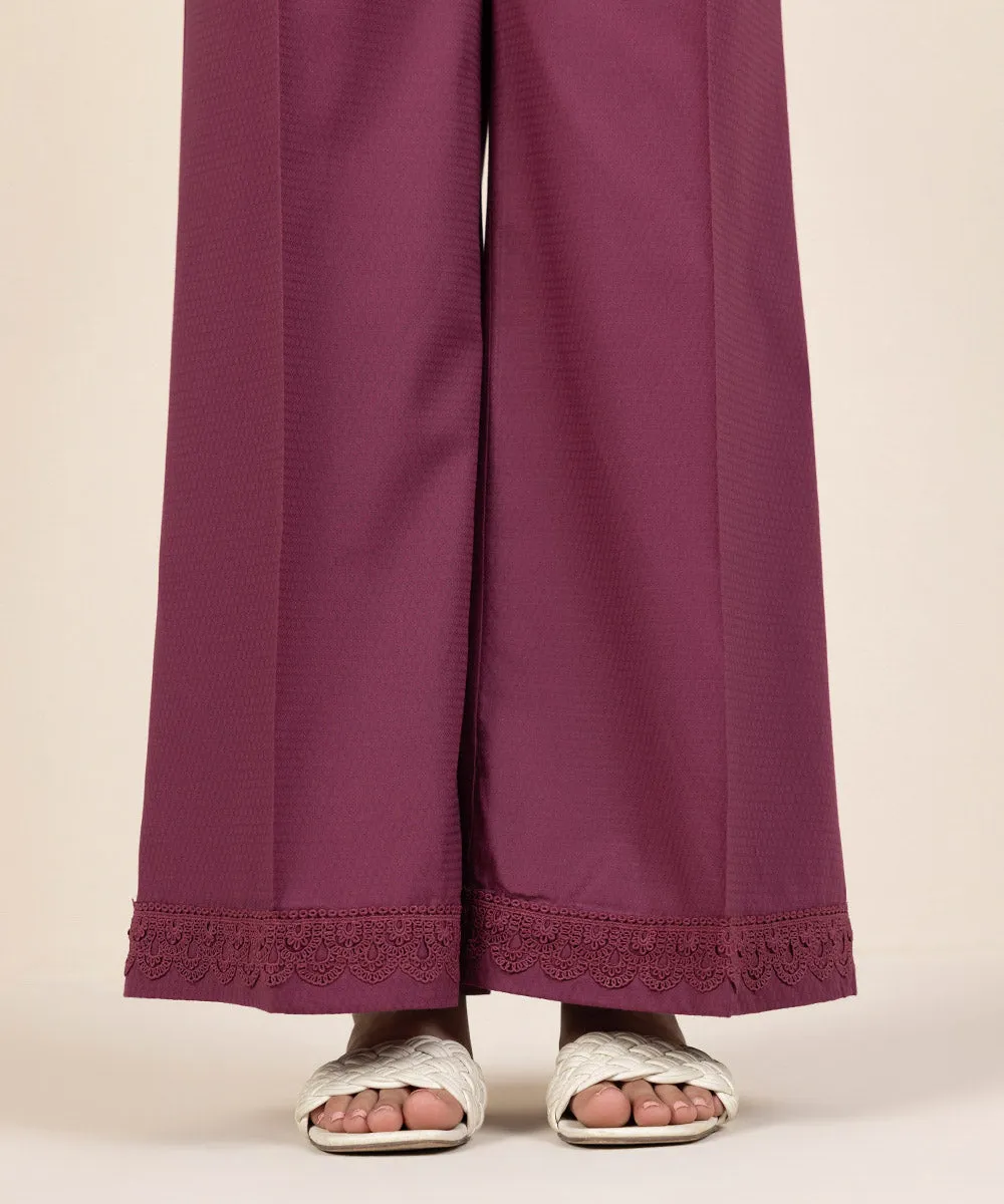 Dobby Flared Pants
