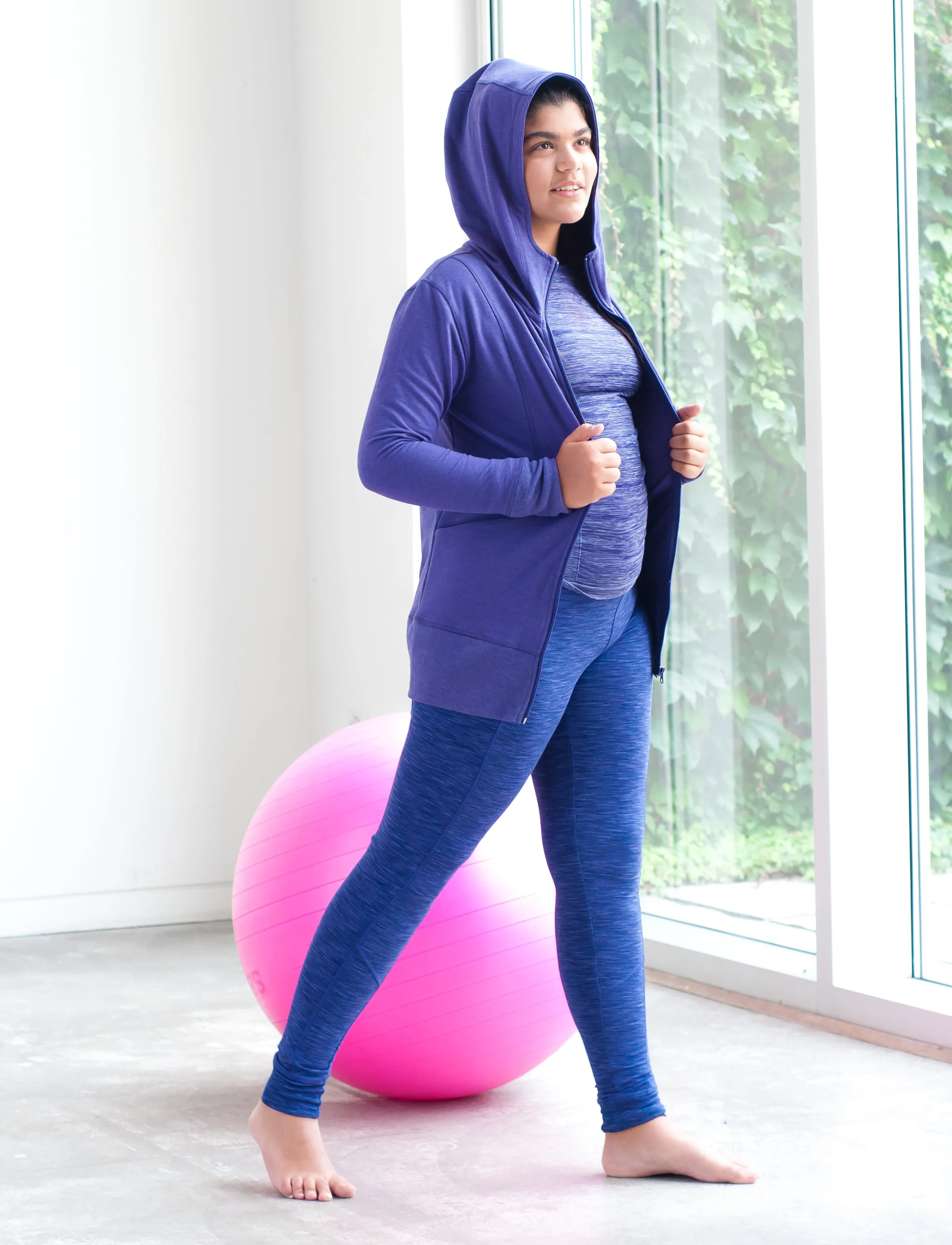GIRLS ZIP FRONT COTTON HOODY