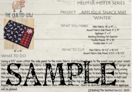 Helpful Heifer Applique Snack Mat