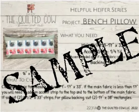 Helpful Heifer Bench Pillow