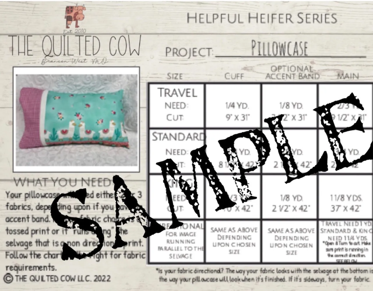 Helpful Heifer King Pillowcase