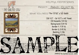 Helpful Heifer Panel Quilt #16