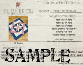 Helpful Heifer Table Topper #11