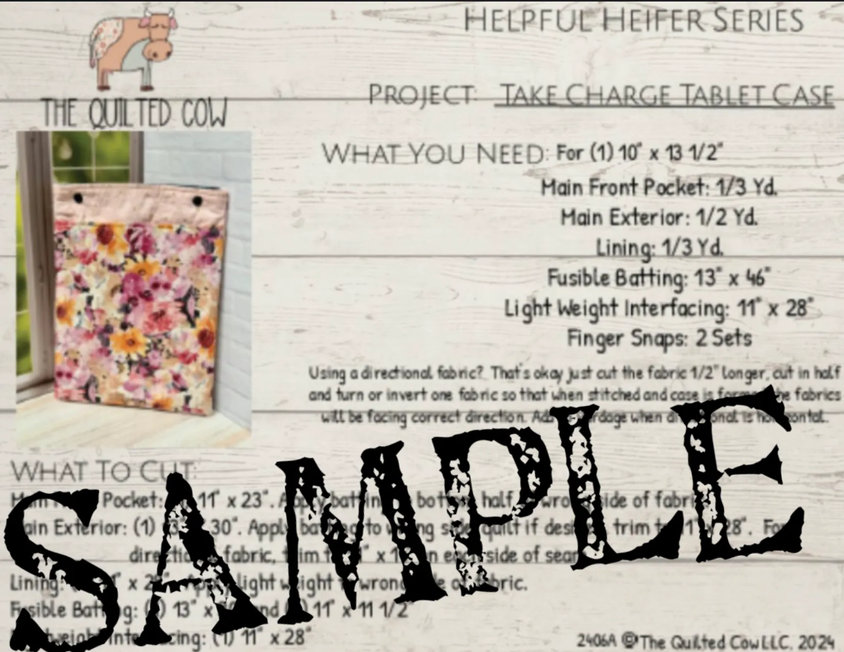 Helpful Heifer Take Charge Tablet Case