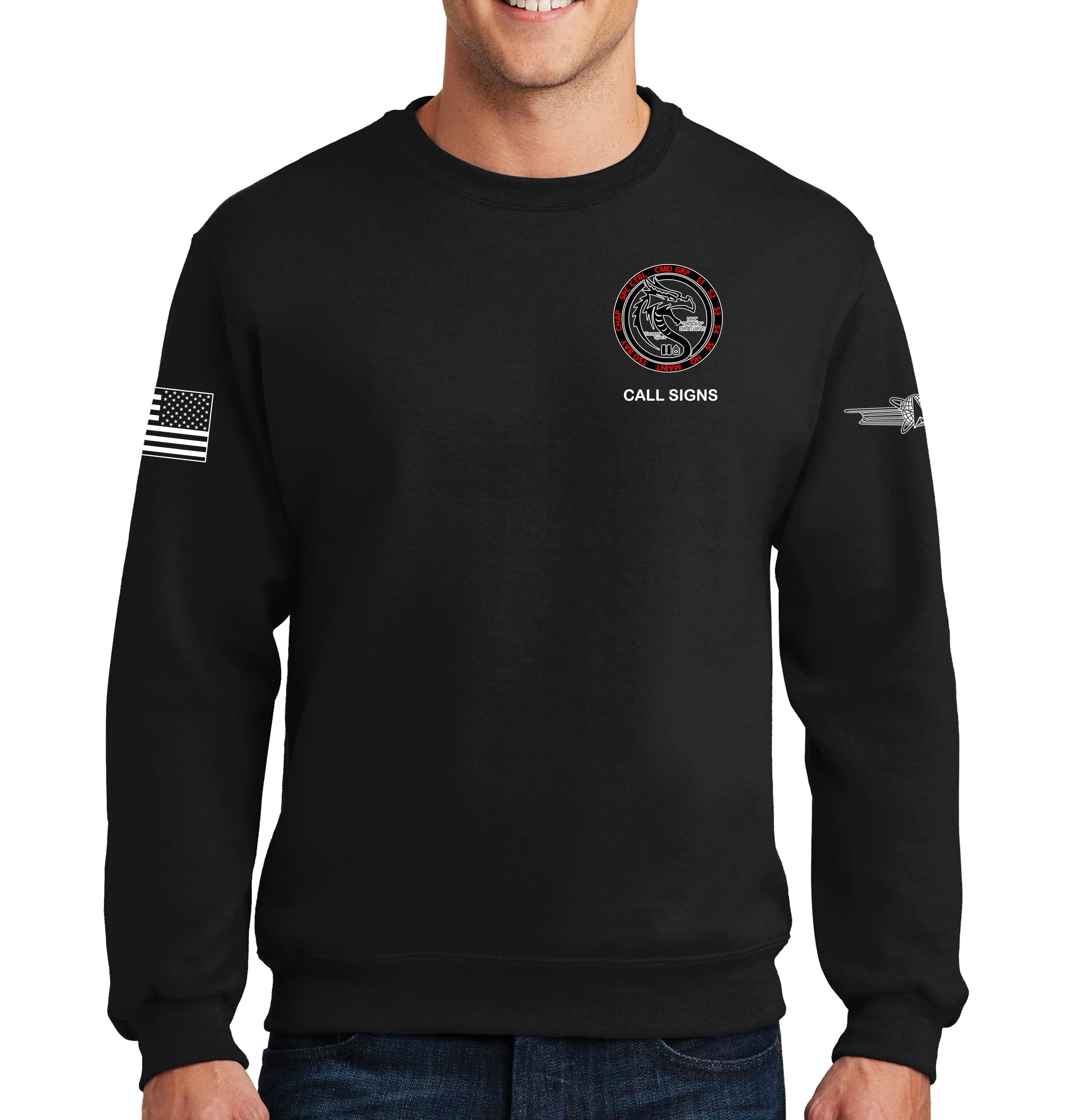 HHC Draco Crewneck Unisex Sweatshirt. This shirt IS approved for PT.