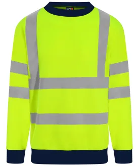 High visibility sweatshirt | HV Yellow/Navy