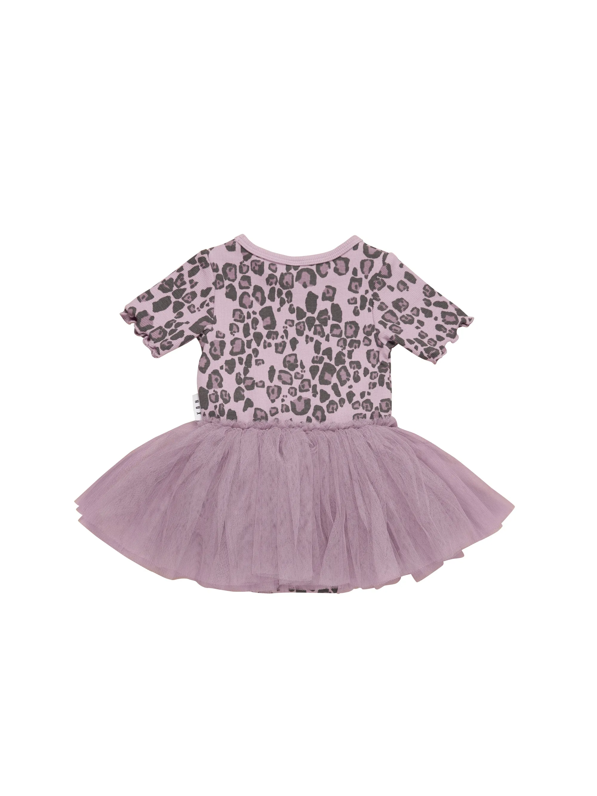 Huxbaby Jaguar Rib Short Sleeve Ballet Onesie - Lilac