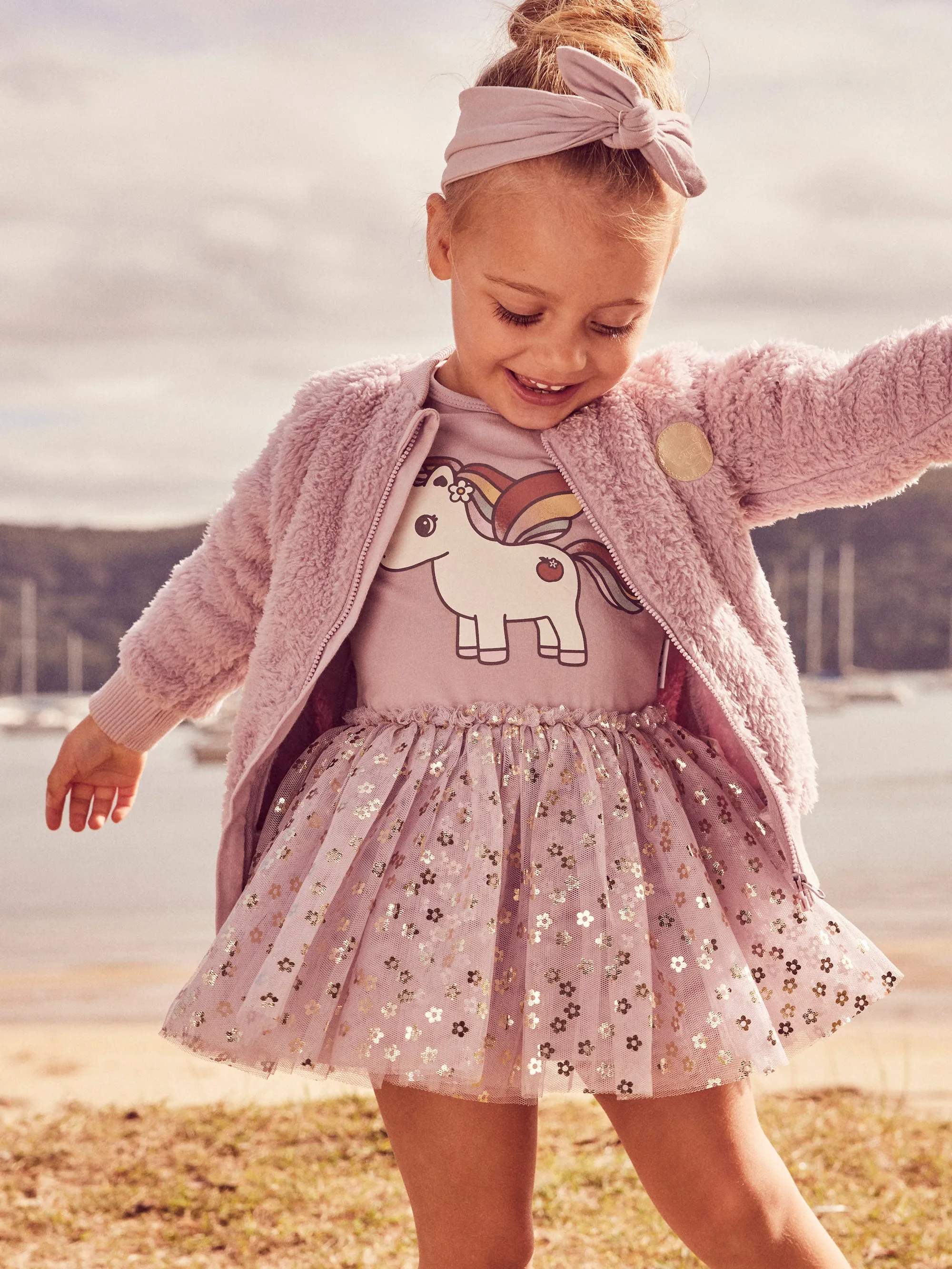 Huxbaby Unicorn Ballet Dress - Lavender