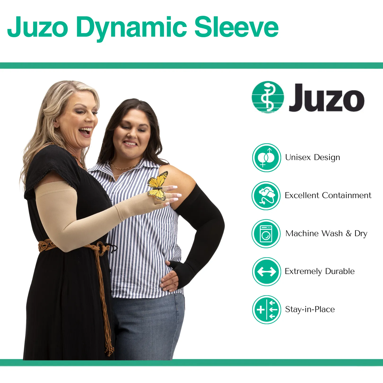 Juzo Dynamic Compression Arm Sleeve 20-30 mmHg, Beige