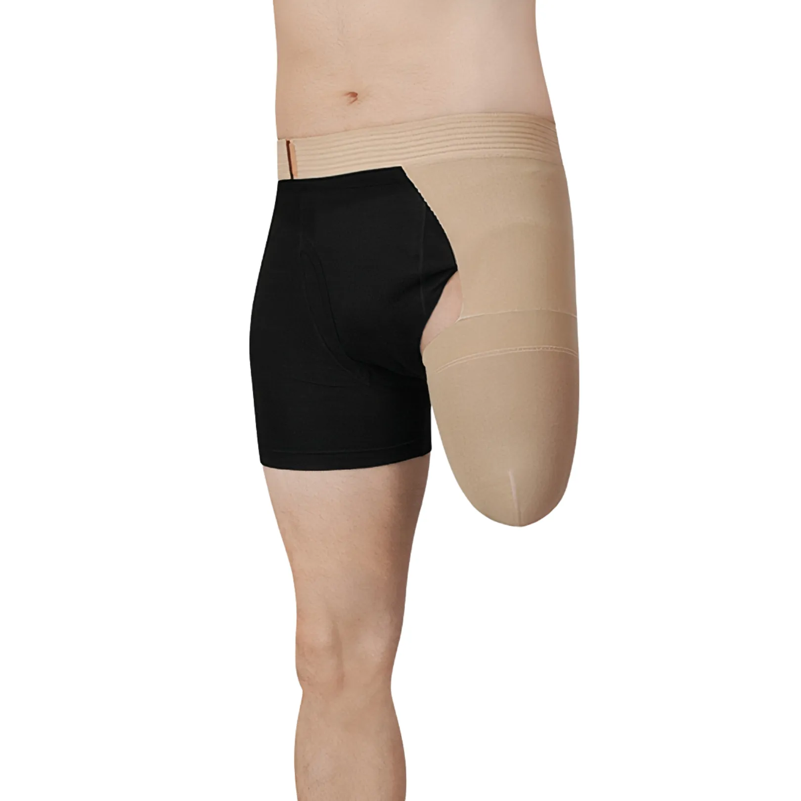 Juzo Dynamic Prosthetic Shrinker, Above Knee, Hip Attachment, 30-40 mmHg, Beige