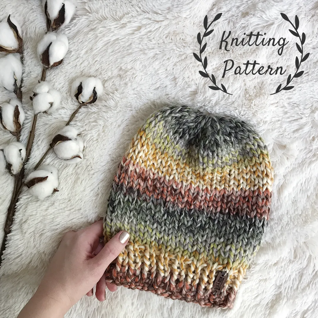 Knitting Pattern Adult Knit Hat Beanie // The Kennebec