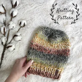 Knitting Pattern Adult Knit Hat Beanie // The Kennebec