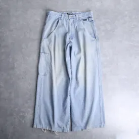 light indigo super buggy denim pants