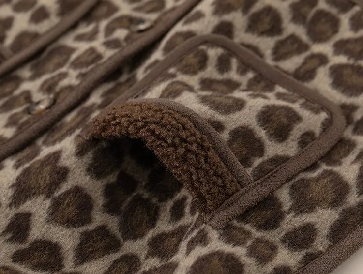 Little Leopard Winter Plush Hooded Jacket