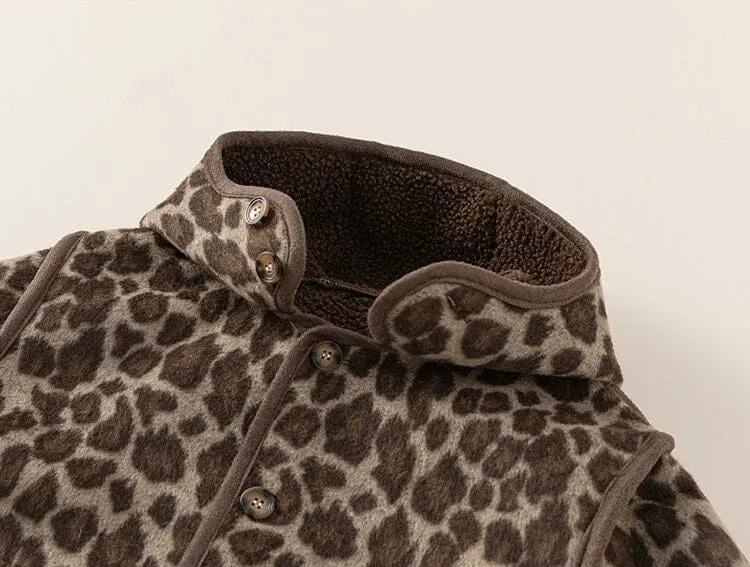 Little Leopard Winter Plush Hooded Jacket