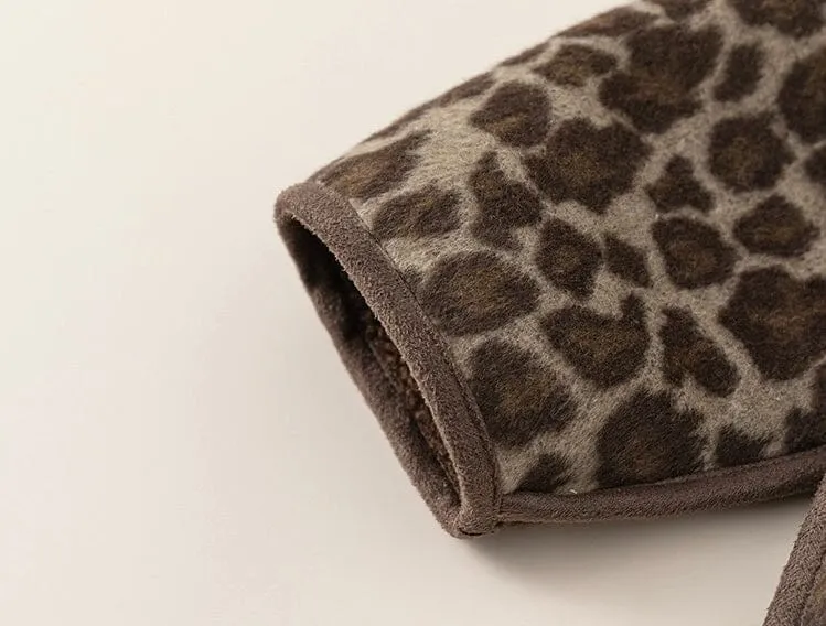 Little Leopard Winter Plush Hooded Jacket