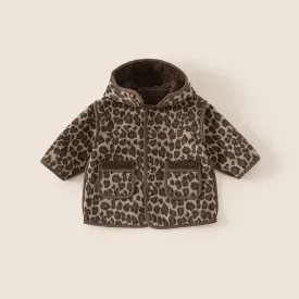 Little Leopard Winter Plush Hooded Jacket
