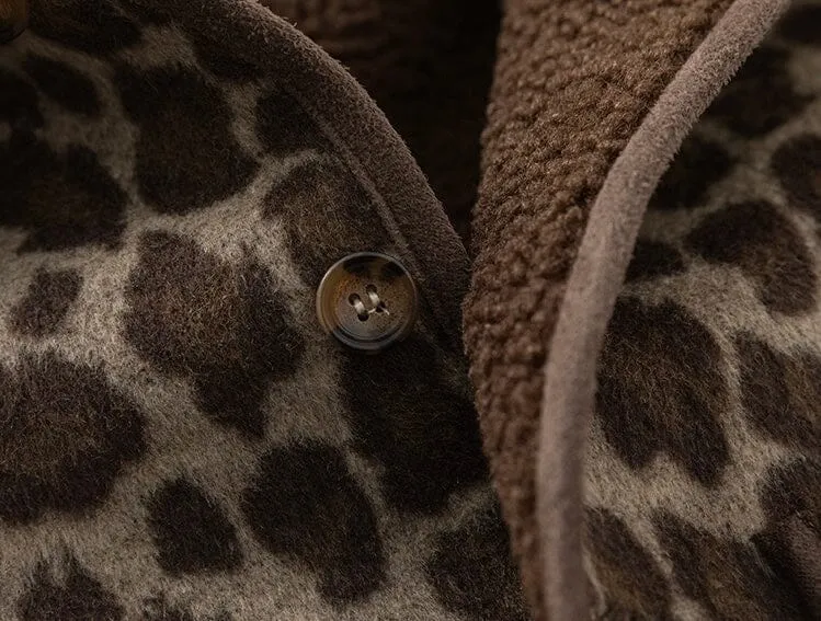 Little Leopard Winter Plush Hooded Jacket