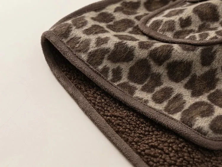 Little Leopard Winter Plush Hooded Jacket