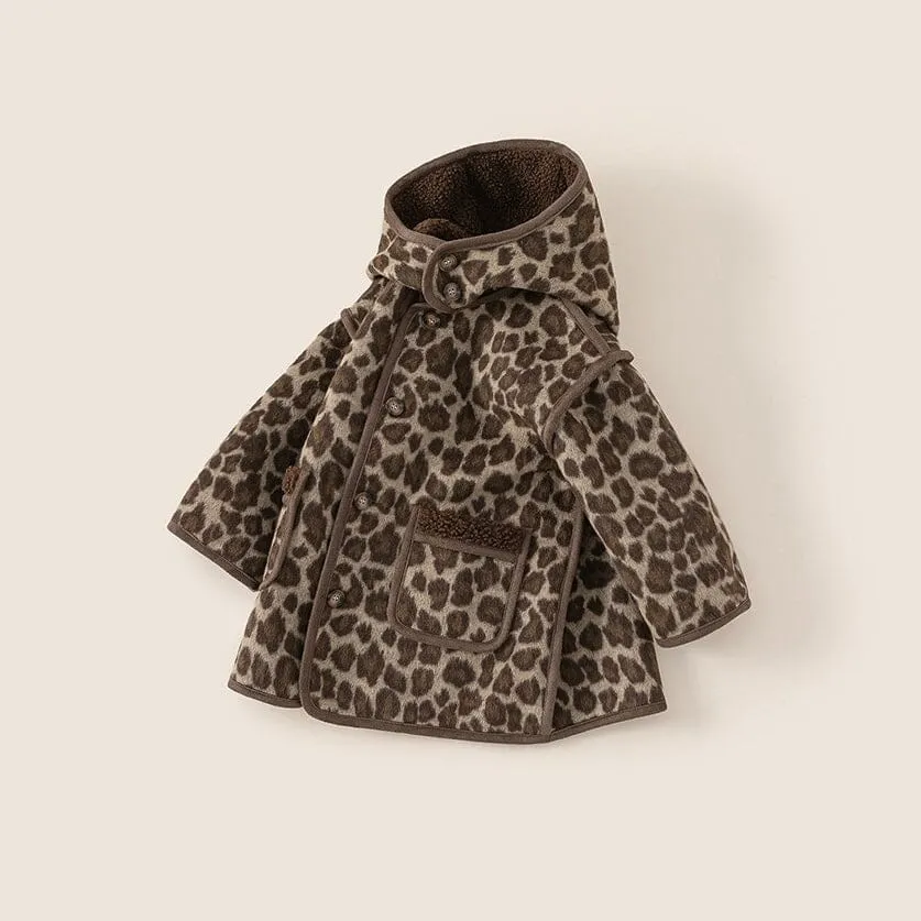 Little Leopard Winter Plush Hooded Jacket
