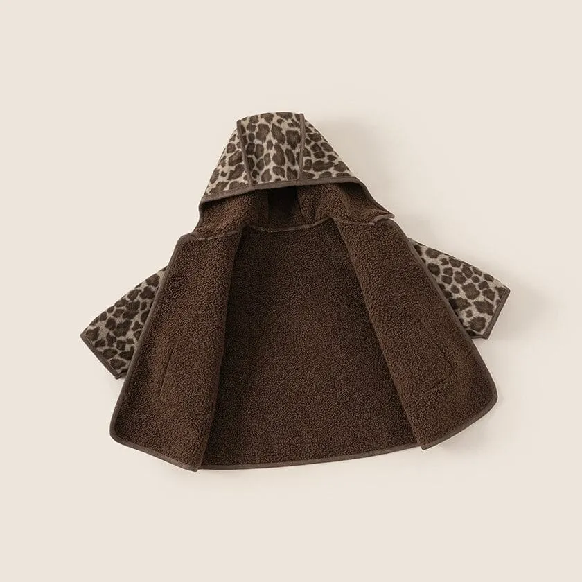 Little Leopard Winter Plush Hooded Jacket