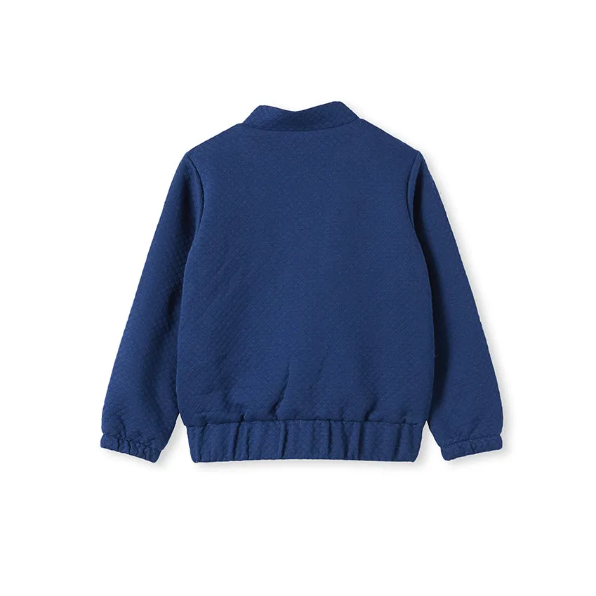 Milky Quilted Bomber - Imperial Blue