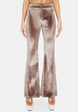 Mocha Velvet Flare Pants