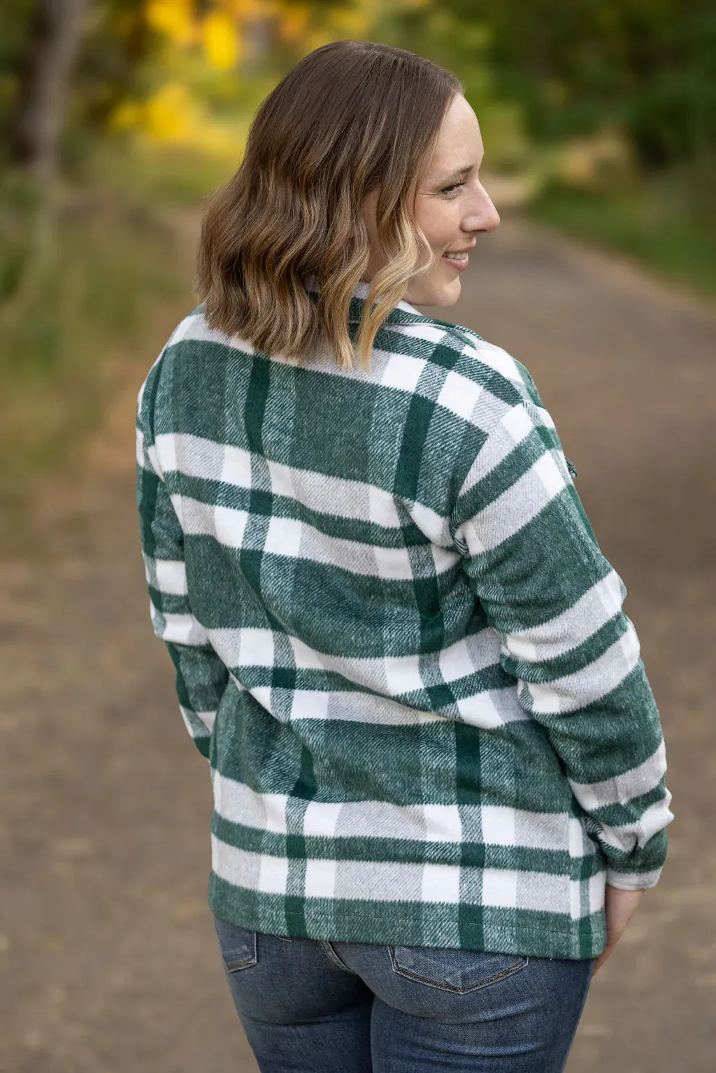 Norah Plaid Shacket (Green & Grey Mix)