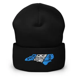 North Carolina 3 Regions Carolina Blue & White Cuffed Beanie